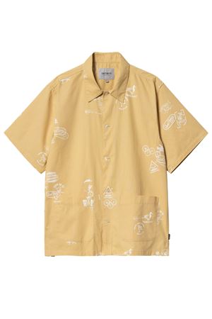 Camicia S/S Stamp in misto cotone e lino CARHARTT WIP | I0336892M9